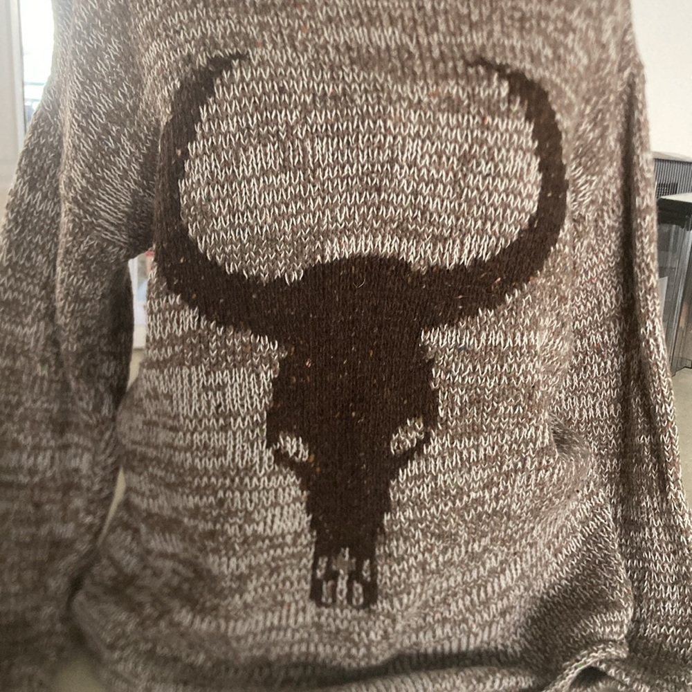 Imperial Sweater, Wool, Blend of Brwon and Tan, Wowen